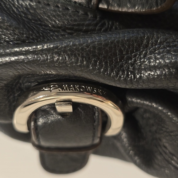 B. Makowsky large black Leather handbag - Picture 7 of 14